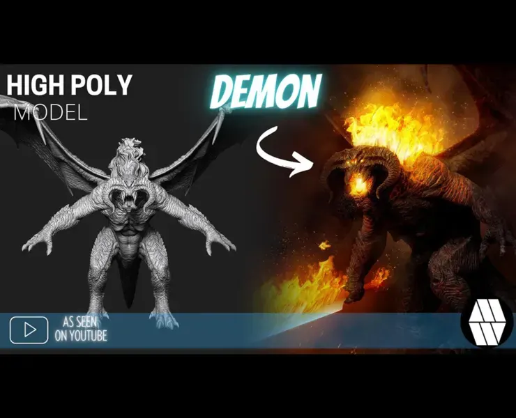 ZBrush Model: Demon High Poly ZTL & FBX