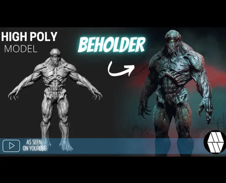 ZBrush Model: Beholder High Poly ZTL & FBX