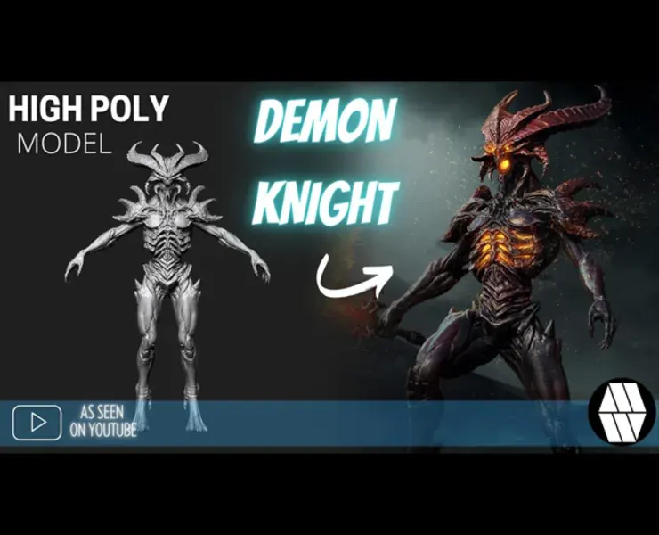 ZBrush Model: Demon Knight High Poly ZTL & FBX