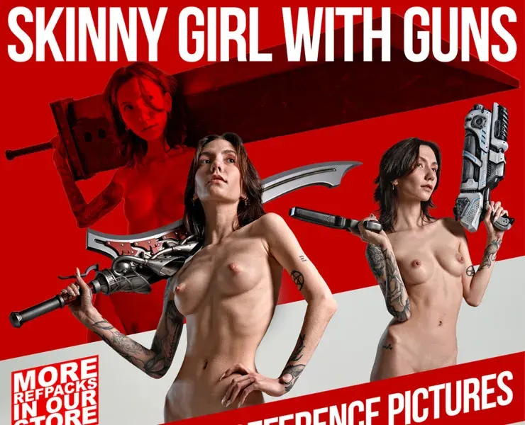 1100+ Skinny Girl With Guns - 360-degree Poses