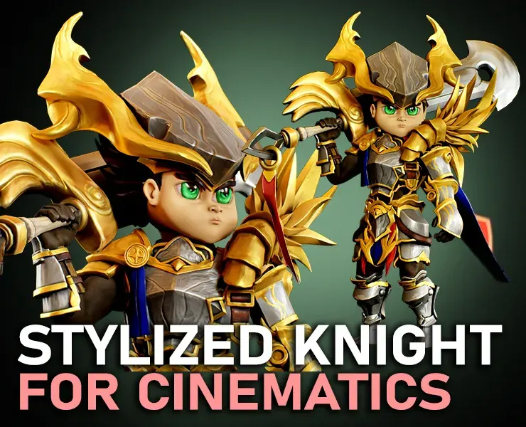 Stylized Knight for Cinematics in Blender and Unreal Engine