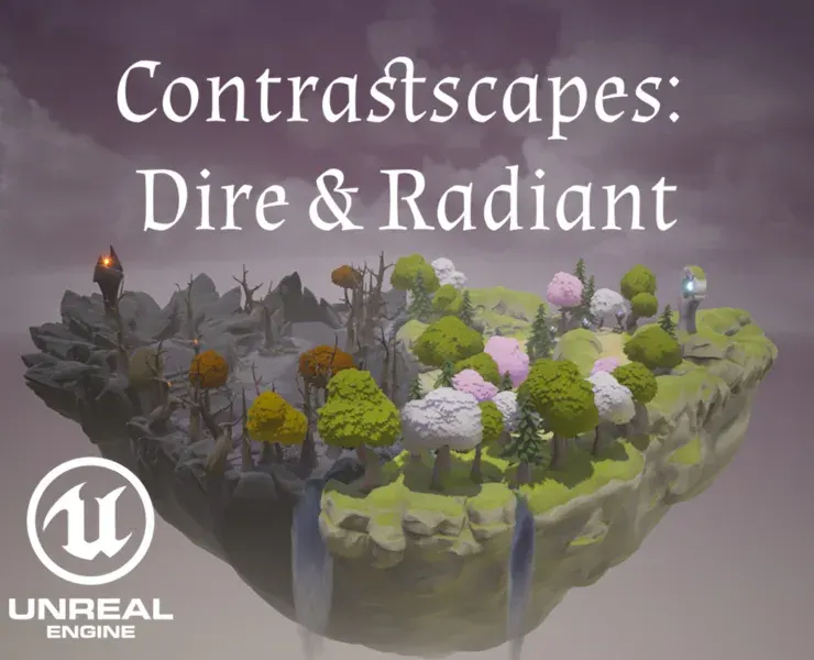 Contrastscapes: Dire & Radiant - Stylized Environment Asset Pack