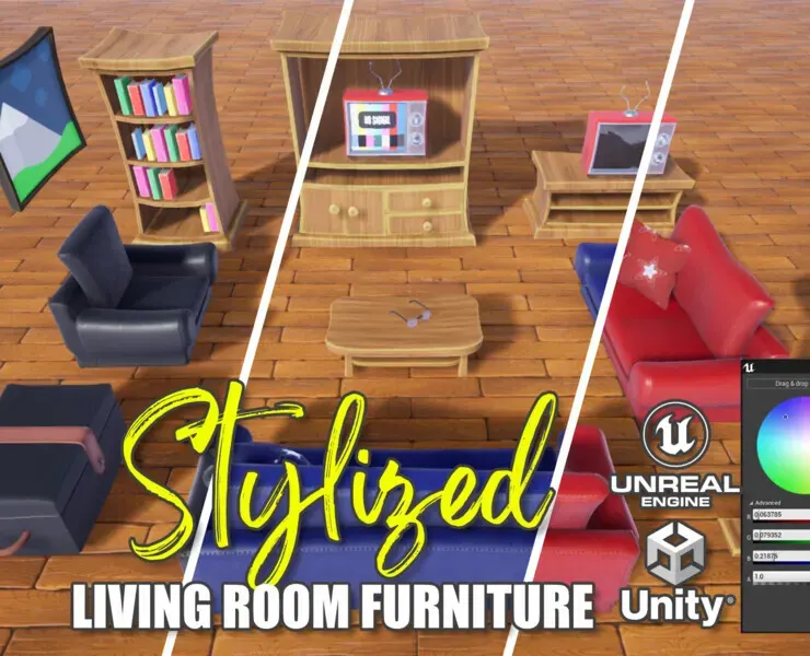 Stylized Living Room Furniture