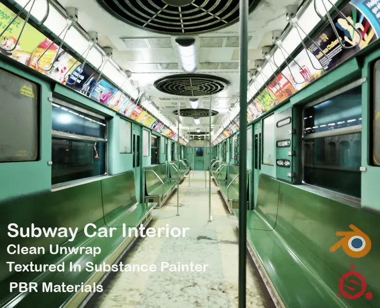 NYC Subway Car Interior -  The seventies -High Detailed