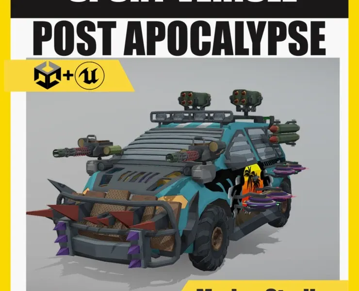 Low Poly Post Apocalypse Sport Car