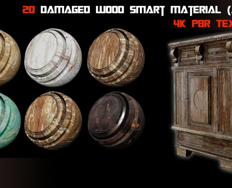 20 Damaged Wood Smart Material