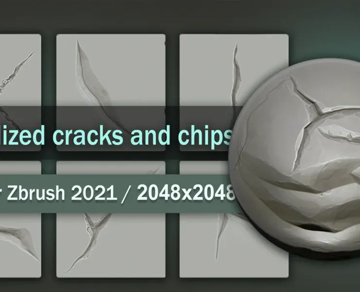 Stylized cracks and chips