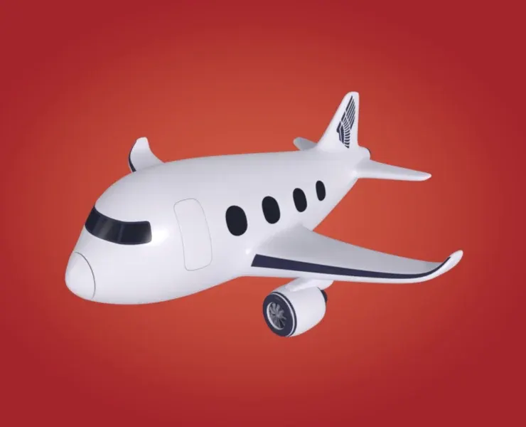 Cartoon Plane - Airplane - Airliner