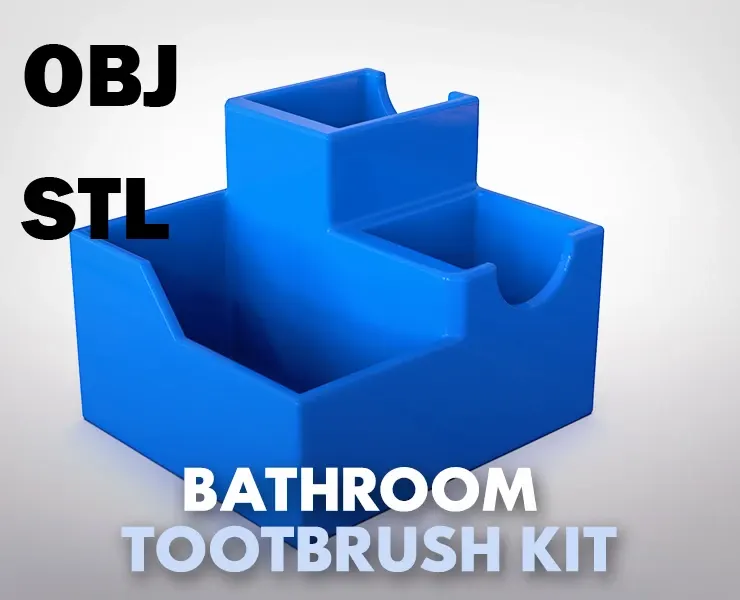 Bathroom Toothbrush Kit 3D print model