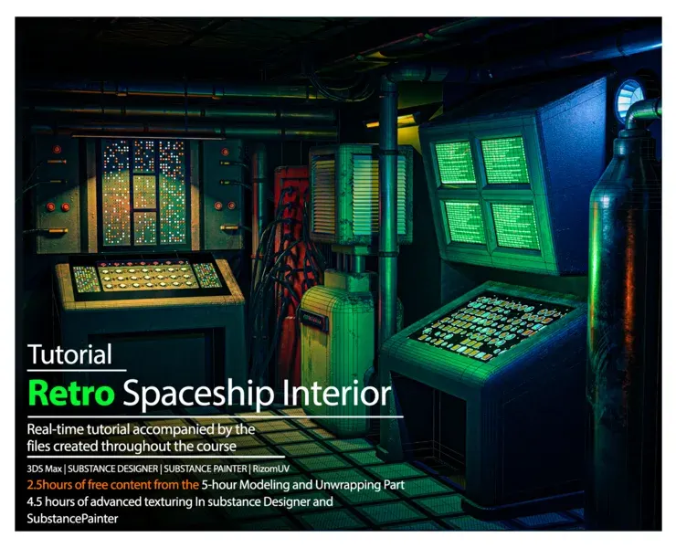 Tutorial | Retro Spaceship Interior - The Full Process