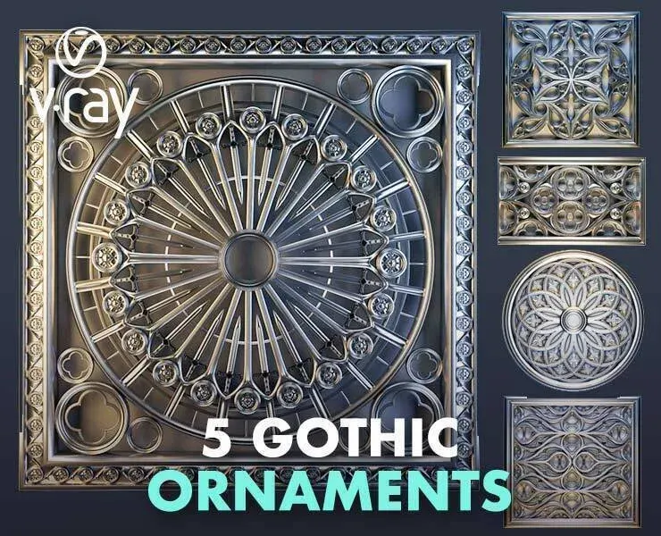 5 Gothic Ornaments