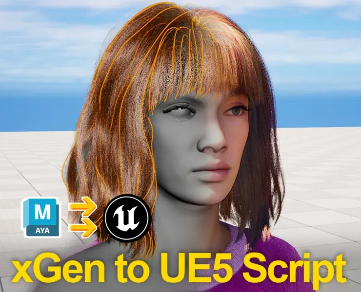 xGen to Unreal Script – Export custom Metahumans grooms from Maya xGen to UnrealEngine5 in Alembic