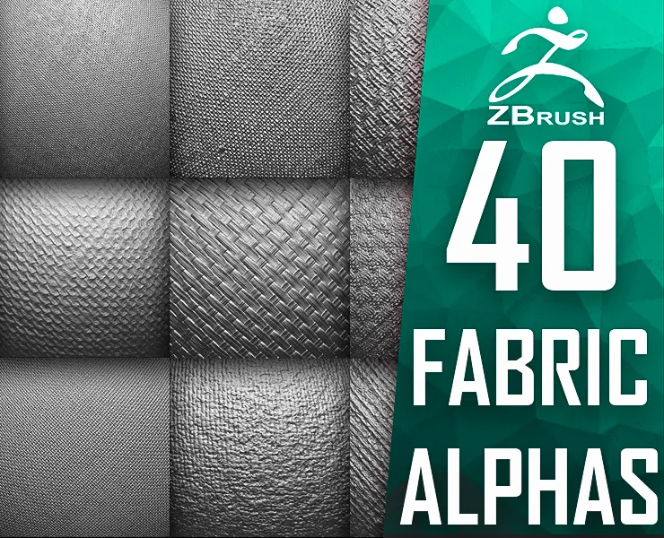 40 Fabric Alphas Vol.10 (ZBrush, Substance)