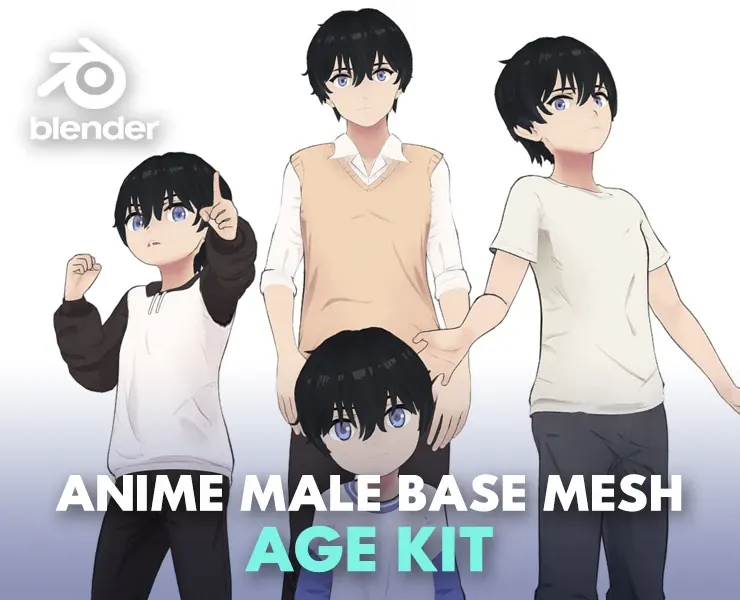 Anime Male Base Mesh Age Kit