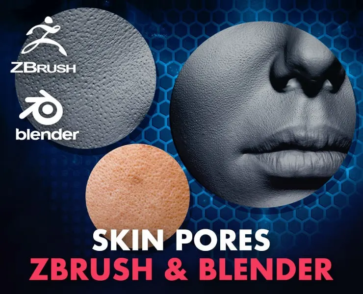 Skin Pores For ZBrush & Blender