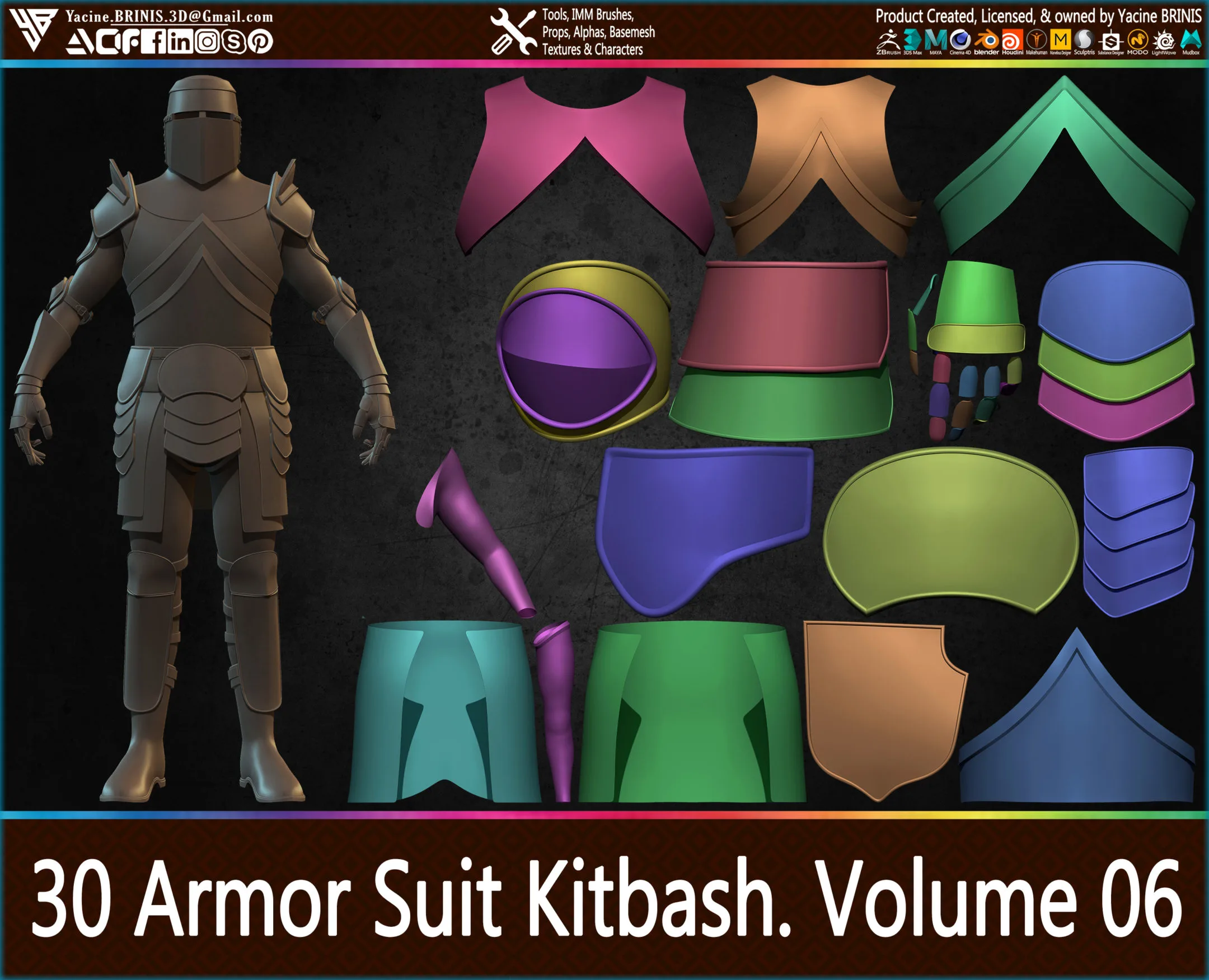 30 Armor Suit Kitbash Vol 06