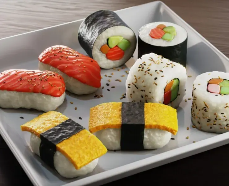 Sushi 🍣 (Blender 3d Models)