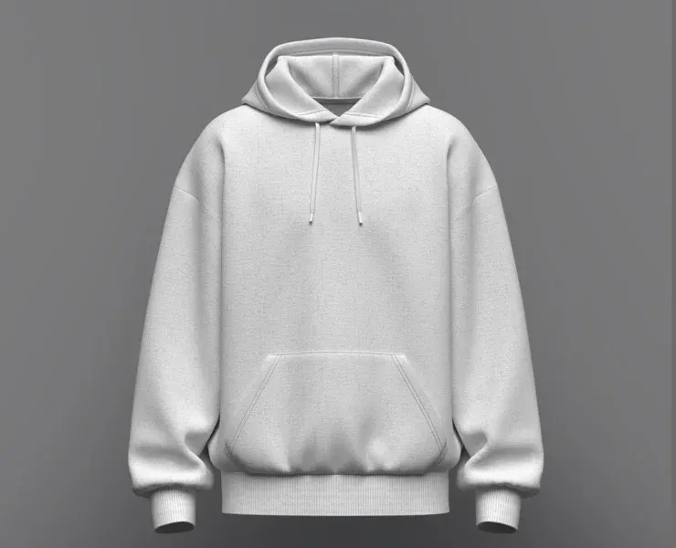 Men's Oversized Hoodie_Marvelous Designer, fbx, obj