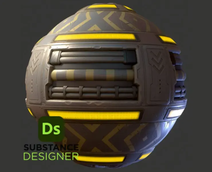 Stylized Sci-Fi Surface - Substance 3D Designer + Sbsar File