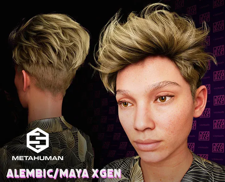 Hair for Metahumans - NIA - Alembic Hair Asset for UnrealEngine5