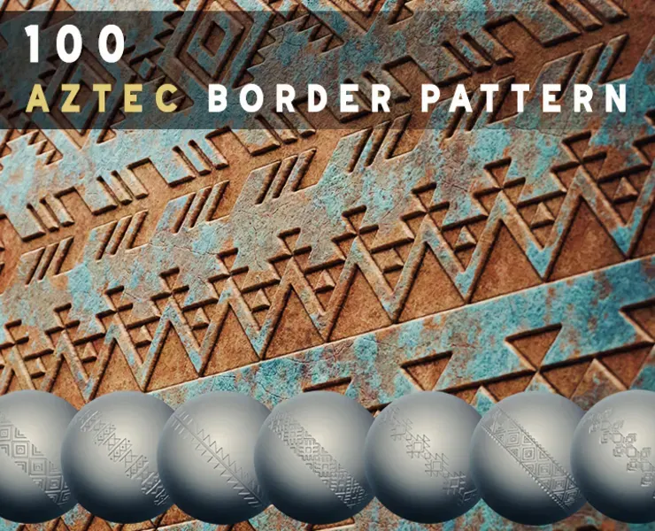 100 Aztec Border Patterns