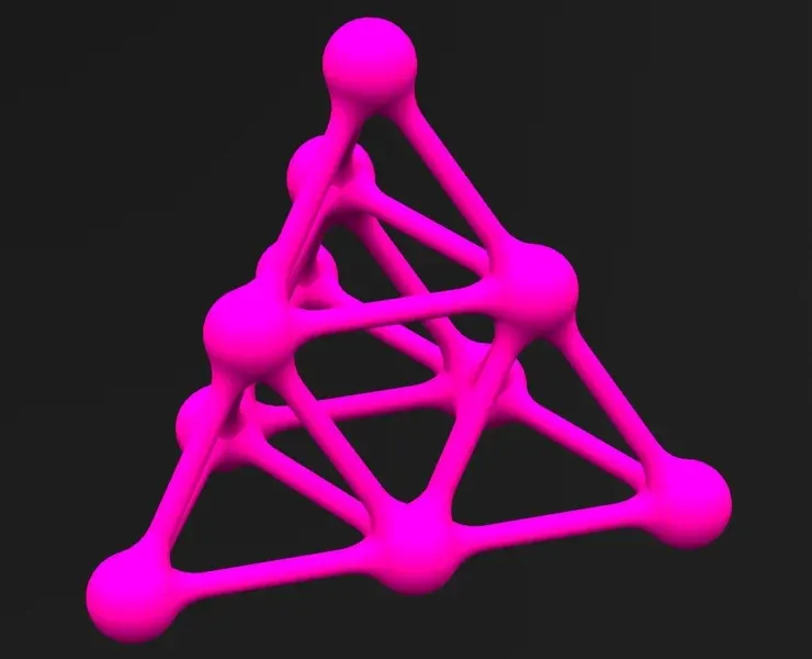 Tetra Structures with Atoms