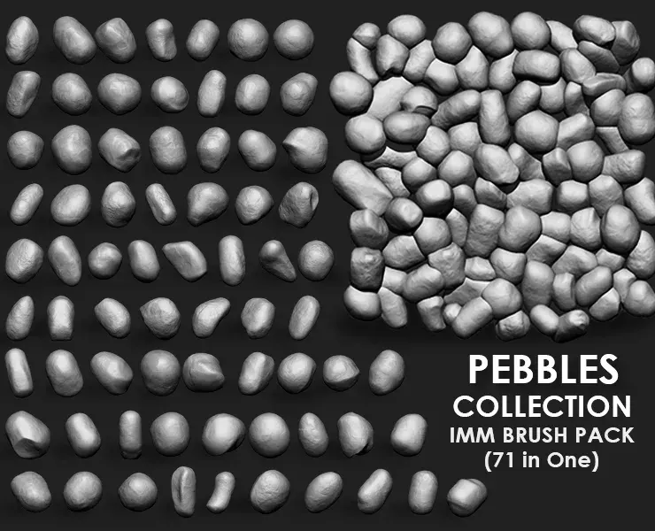 Pebbles Stone Collection IMM Brushes 71 in one