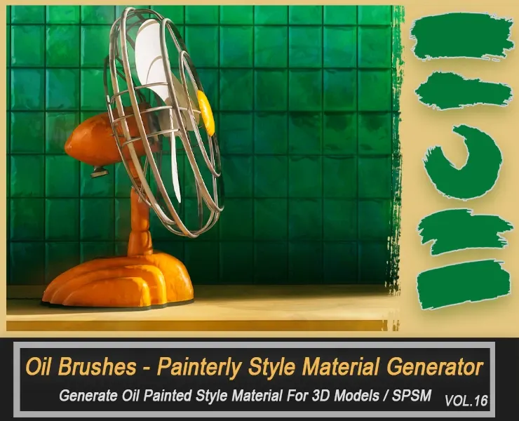 Stylized Oil Brushes - Painterly Style Material Generator (SPSM) Vol.16