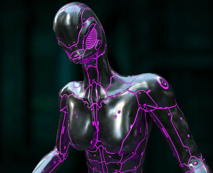 Woman Nano-Cyborg
