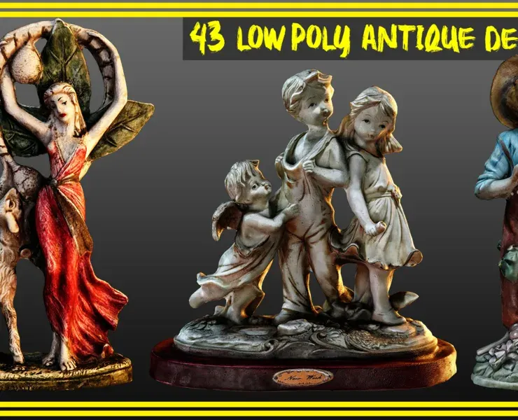 antique decorative low poly model