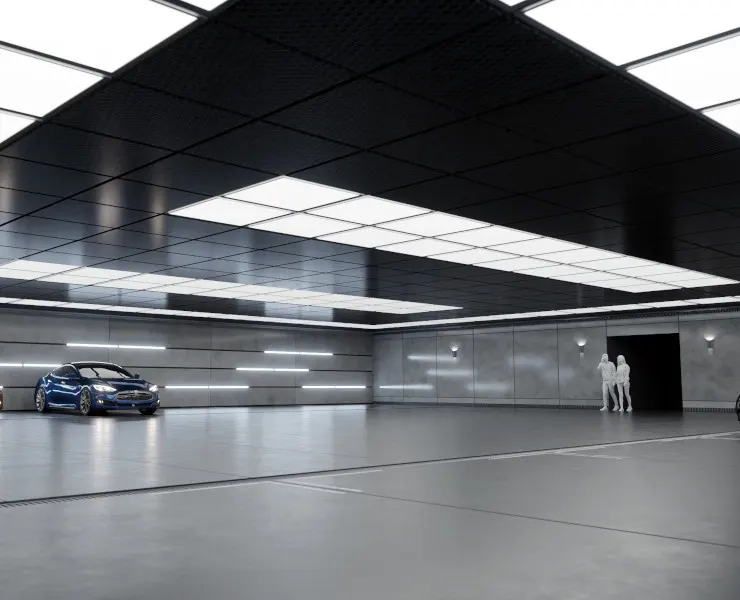 Modern Underground Car Garage