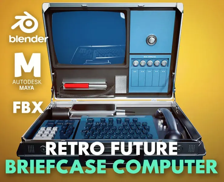 Retro Futuristic Briefcase Computer