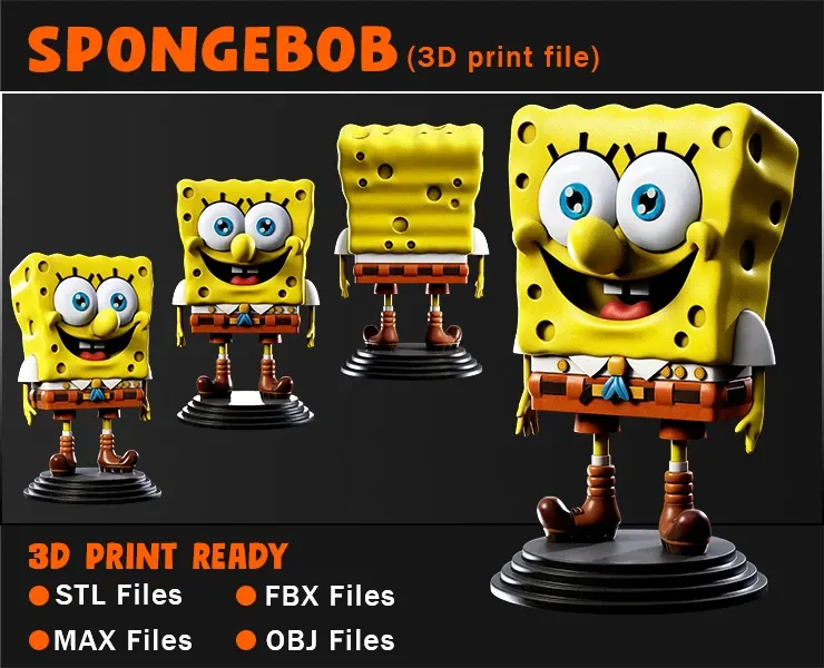 SPONGEBOB-3D Print ready___(STL-OBJ-FBX-MAX)