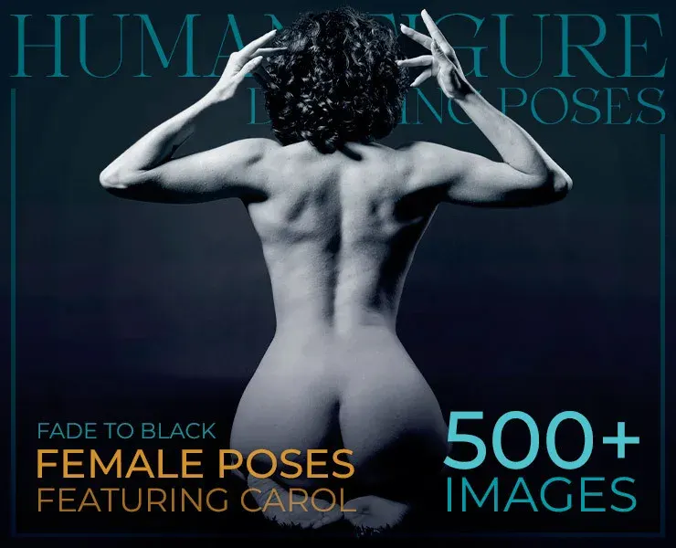 500+ Female Figure Pose - fade to black