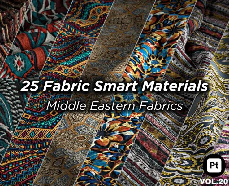 25 Middle Eastern fabric smart materials + 2 free #Vol.20