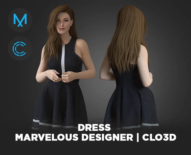 Dress Marvelous Designer / Clo3D project