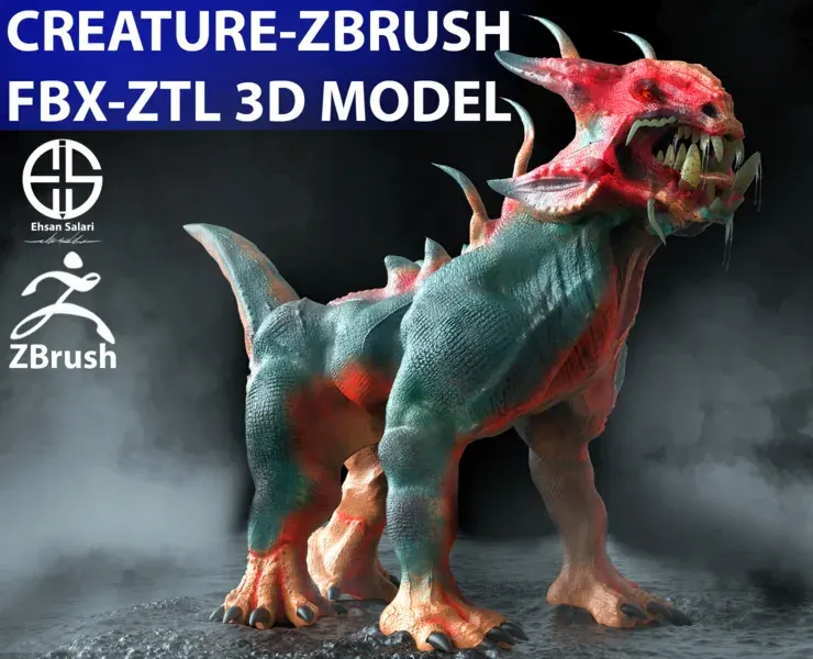 Full 3D Model Creature-Zbrush-Blender [ Film-Game-Animation ]