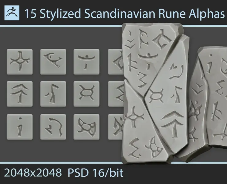 Stylized Scandinavian Rune Alphas