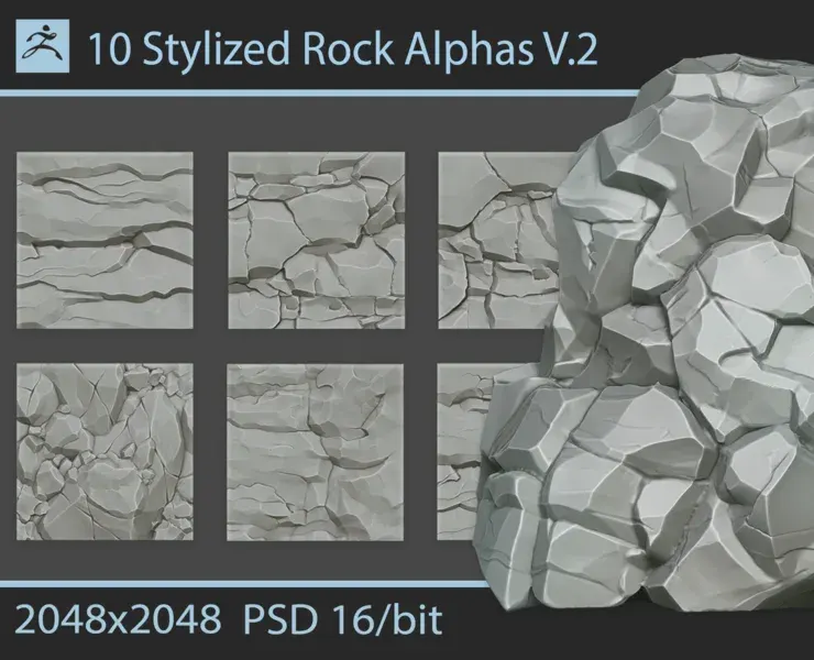 Stylized Rock Alphas V.2