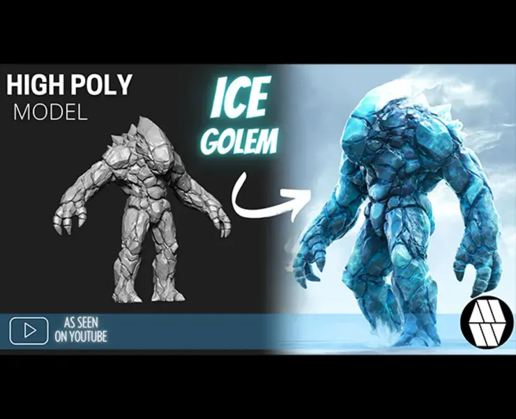 ZBrush Model: Ice Golem High Poly ZTL & FBX