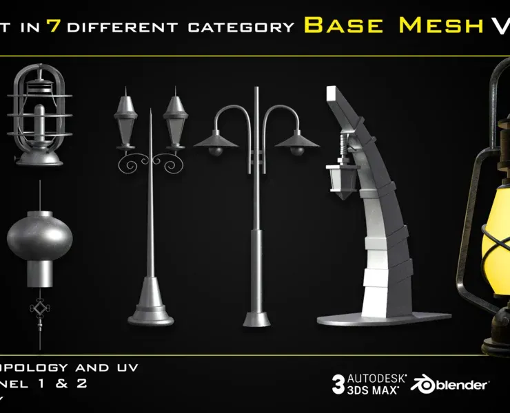 50 Light in 7 different category BASE MESH - VOL 05