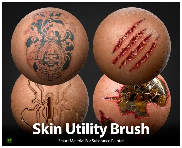 Skin Utility Brush Smart Material For Substance Painter