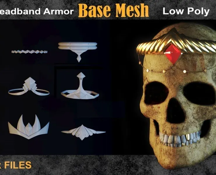 25 Headband Armor Base Mesh Vol 13