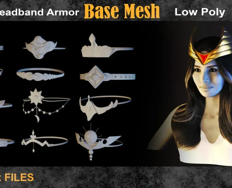 25 headband armor Base Mesh -vol 12