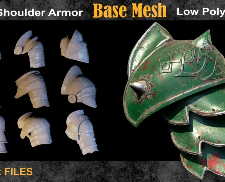 30 Shoulder Armor Base Mesh vol 7