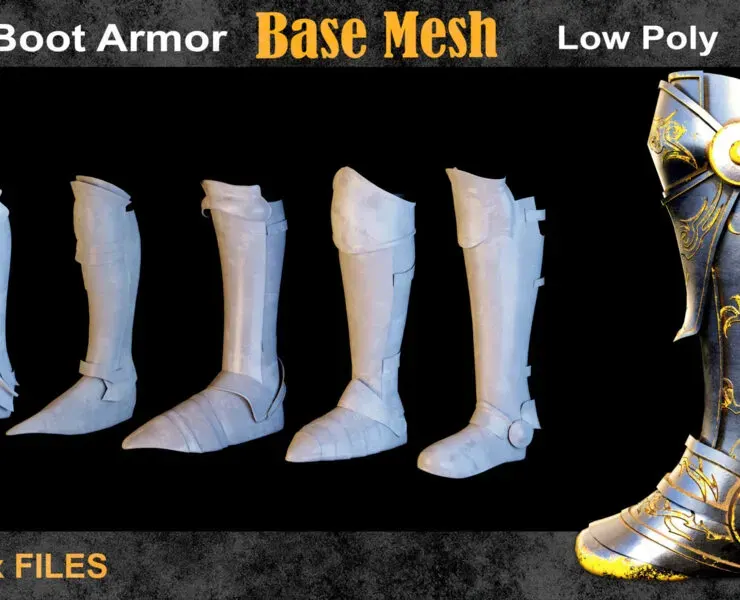 30 Boot armor Base Mesh vol 6