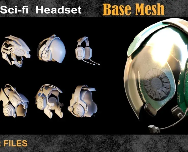 10 Sci_fi Headset BaseMesh vol17