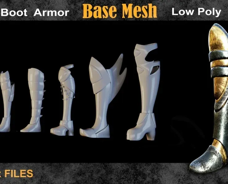 35 Boot Armor Base Mesh vol 14