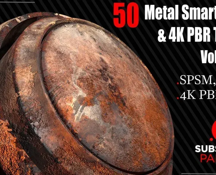 50 Metal Smart Materials + 4KPBR Textures