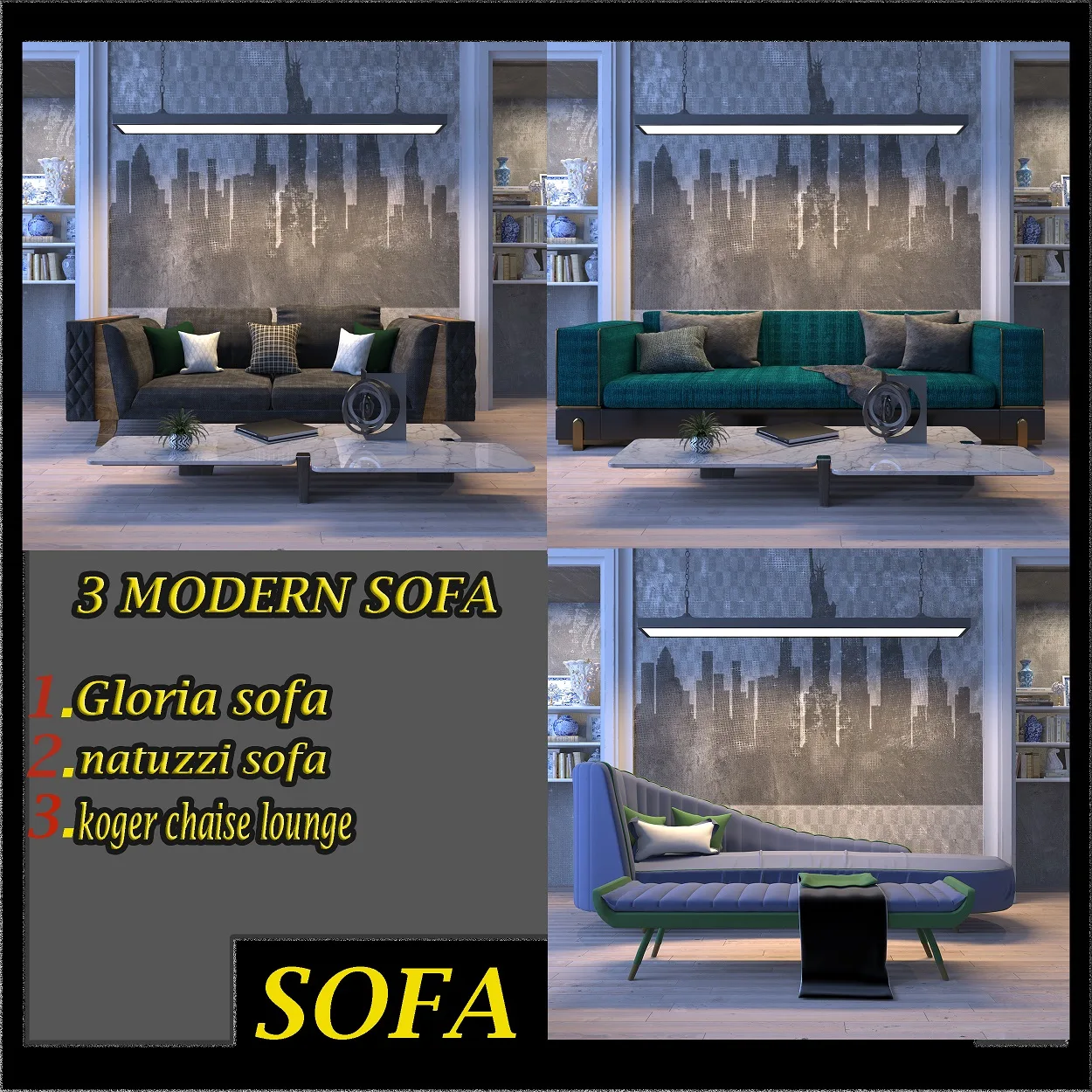 3 modern sofa